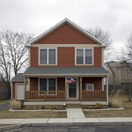 Maison Américaine avec Drapeau