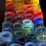 Collection de Vases en Verre Coloré