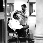 Homme chez le coiffeur