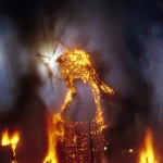 Incendie d'une Structure en Bois.