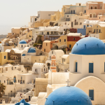 Vue panoramique de Santorin, Grèce