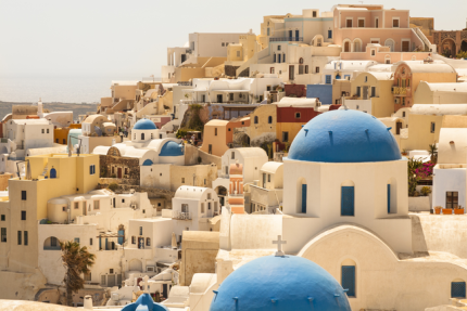 Vue panoramique de Santorin, Grèce