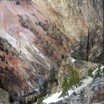 Canyon de Yellowstone avec Rivière en Contrebas