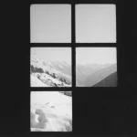 Vue hivernale à travers une fenêtre