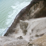 Vue aérienne de falaises côtières
