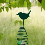 Mangeoire à Oiseaux en Métal Suspendue à un Arbre