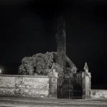 Vieille ruine à la lumière de la lune