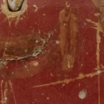 Texture rouge et rugueuse avec fissures et taches