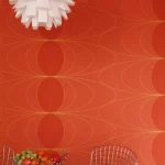 Intérieur design avec lampe en suspension et bol de fruits