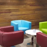 Espace Salon Moderne aux Sièges Colorés