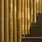 Escalier en bois de bambou