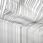 Plafond géométrique moderne en noir et blanc