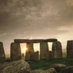 Stonehenge au coucher du soleil