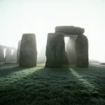 Stonehenge dans la Brume Matinale