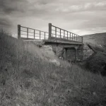 Pont en béton abandonné dans une nature sauvage