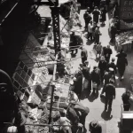 Scène de marché animé en extérieur