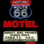 Panneau lumineux du Motel Route 66 historique