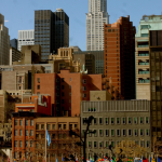 Skyline urbaine avec Chrysler Building, New York