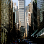 Vue urbaine des gratte-ciel d'une grande ville