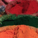 Poudre colorée pour la fête Holi