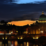 Coucher de soleil sur la basilique Saint-Pierre