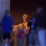 Statue de Lincoln à Washington D.C. avec des visiteurs