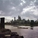 Vue panoramique de Manhattan et du pont de Brooklyn