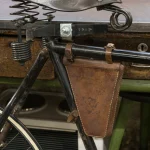 Vieille Selle de Vélo Vintage avec Sac en Cuir