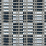 Vue aérienne d'un grand parking de voitures blanches et noires