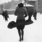 Patinage sur glace en hiver