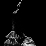 Danseuse de flamenco en lumière dramatique
