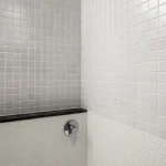 Douche en carrelage moderne