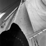 Voilier en noir et blanc