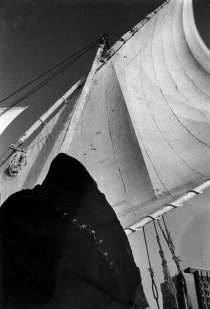 Voilier en noir et blanc